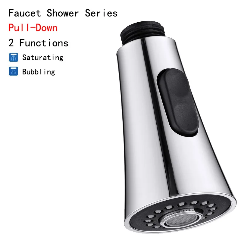 food smoked pull head basin faucet accessories trumpet-shaped button switch can suspend water-saving shower nozzle