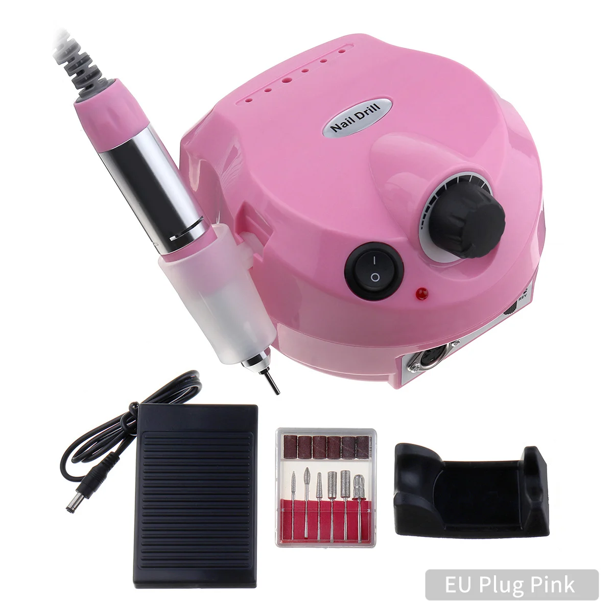 EU Plug Pink 30000 об/мин электрические сверла для дизайна ногтей, машина для удаления УФ-геля, пилочка для ногтей, инструменты для маникюра и педикюра, комплекты оборудования - Цвет: EU Plug Pink