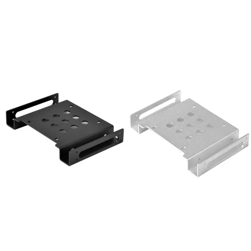 Алюминиевый сплав 5,25 дюймов до 2,5/3,5 дюймов жесткий диск HDD SSD скрытый адаптер Монтажный кронштейн отсек с винтами и резиновым Wa