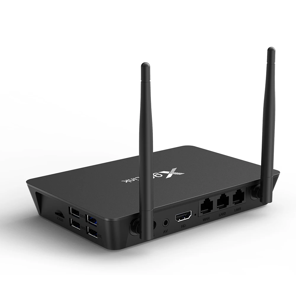 X96 Link Android 7,1 Amlogic S905W четырехъядерный смарт-приставка DDR3 2G 16G 100M LAN 4k HD медиаплеер 2,4G 5G бренд Wifi ТВ приставка