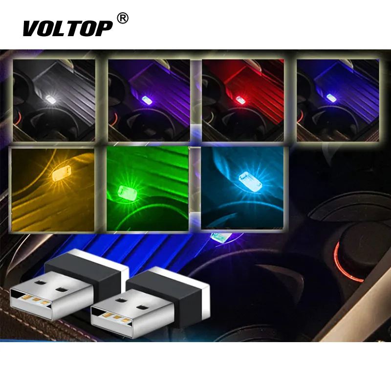 USB светодиодный свет украшение автомобиля интерьер Bling автомобиль аксессуары для девочек украшение для приборной доски Модифицированная автомобильная лампа с рассеянным светом