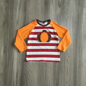 

boy raglan boy pumpkin raglan kids long sleeve Halloween stripe top children fall raglan