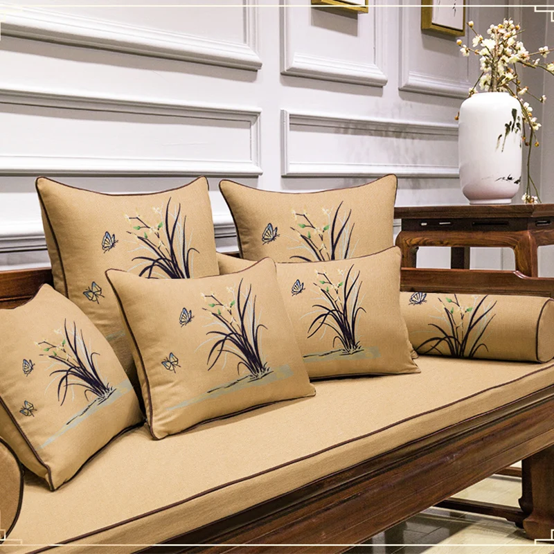 traditional Chinese embroidery pillowcase silk pillow cover cushions for home decor