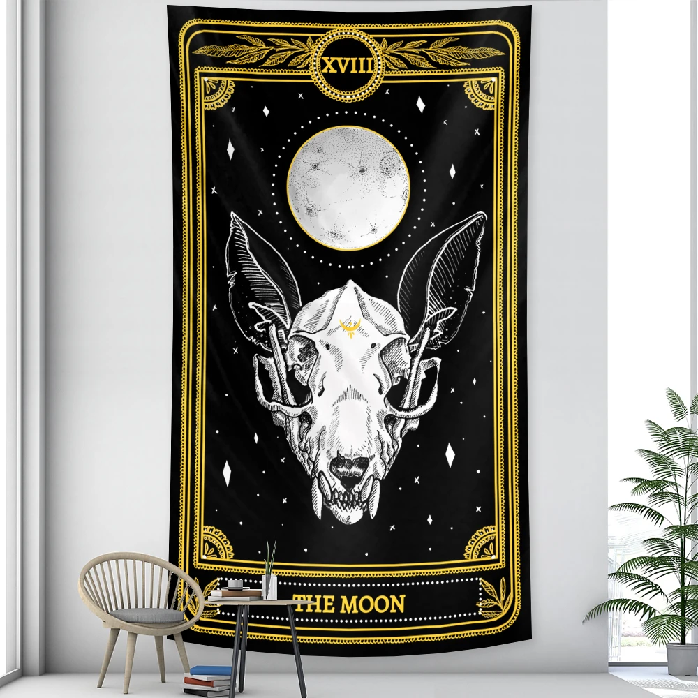 Tarot witchcraft psychedelic scene home art decorative tapestry Hippie Bohemian Datura sheet sofa blanket | Дом и сад