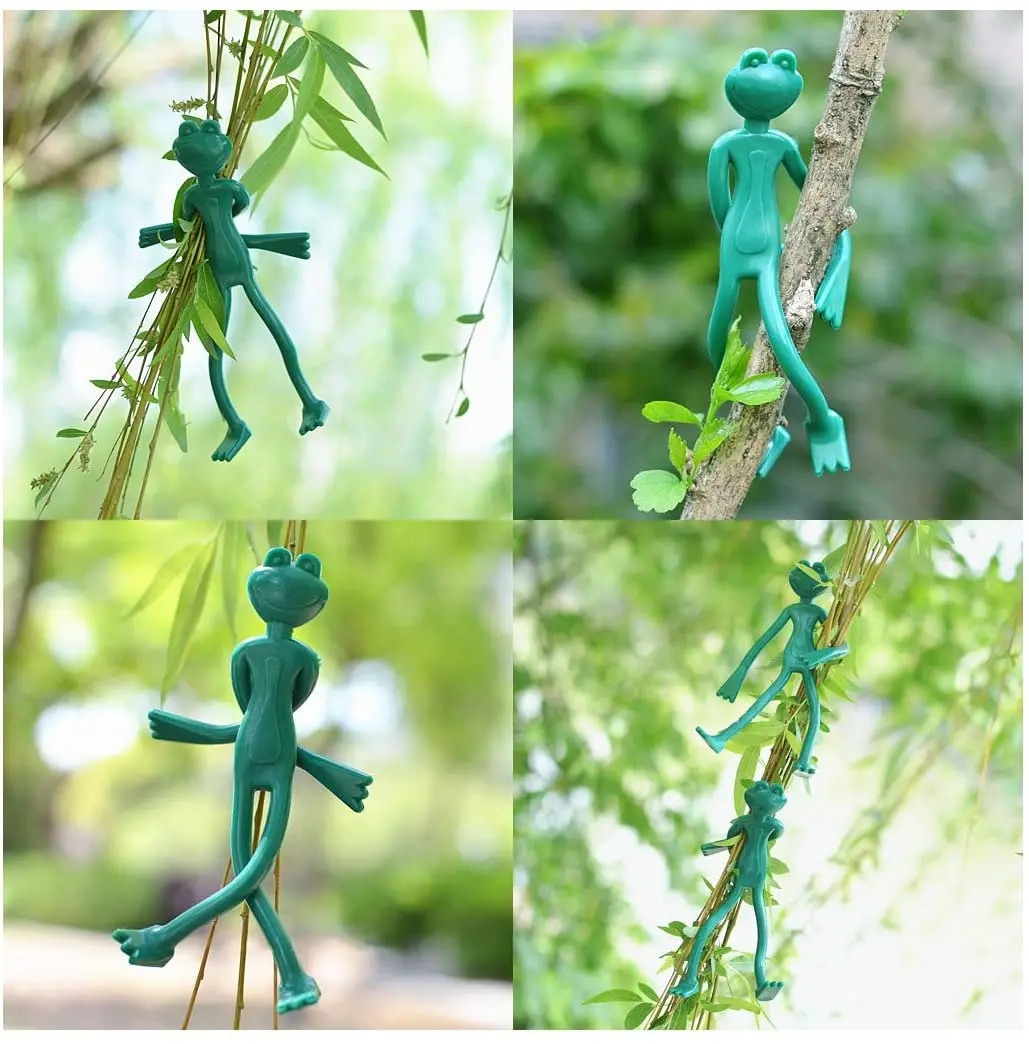 Decorative Plant Support Straps for Climbing Vines and Vegetables Bendable Reusable Garden Twist Tie Frog plant ties