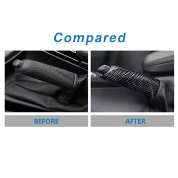 

1pc Carbon Fiber Car Handbrake Handle Cover Interior Decor Accessories For BMW