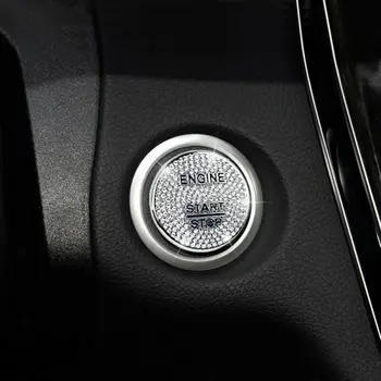 

Accessories Engine Start Stop Button Cover Rhinestone Crystal For Mercedes Benz GLC W205 GLC Class 2016-2018