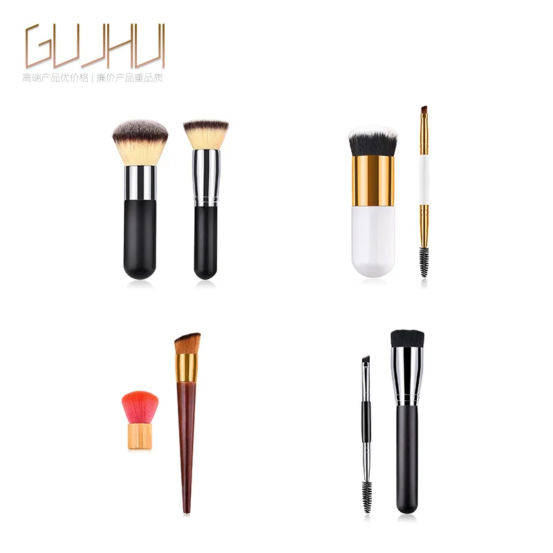 

2 makeup brushes makeup tools powder brush eye shadow brush small fat pier manufacturers directly sell GUJHUI