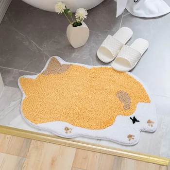 

Bathroom Mat Tea Table Bibulous Antiskid Cat Panda Dog Washable Kitchen Rug Bath Mat Bathroom Products Rug Doormat