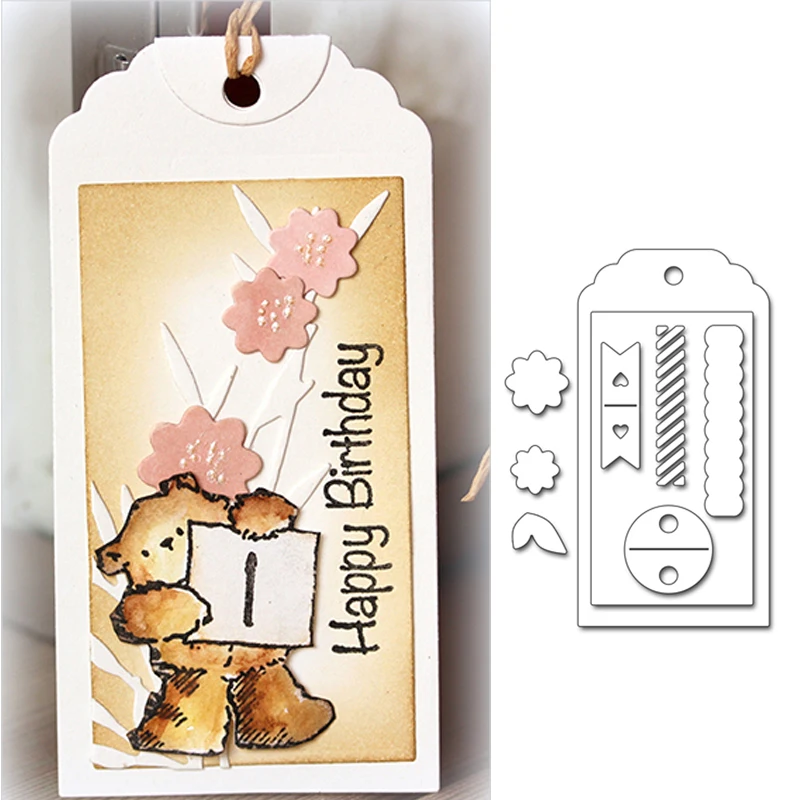 9 шт./компл. Подарочная бирка металлические Вырубные штампы трафарет для сделай