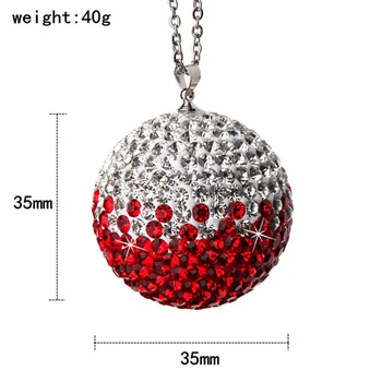 

Car Hanging Ball Rear View Mirror Ornament Bling Accessories Rhinestone + metal