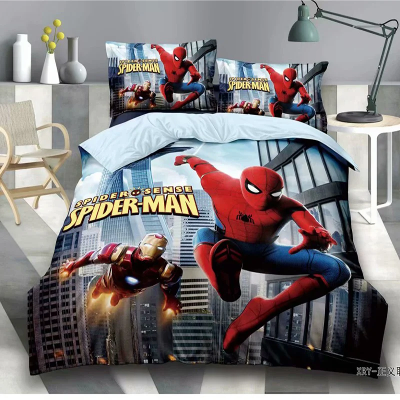 spiderman crib bedding set