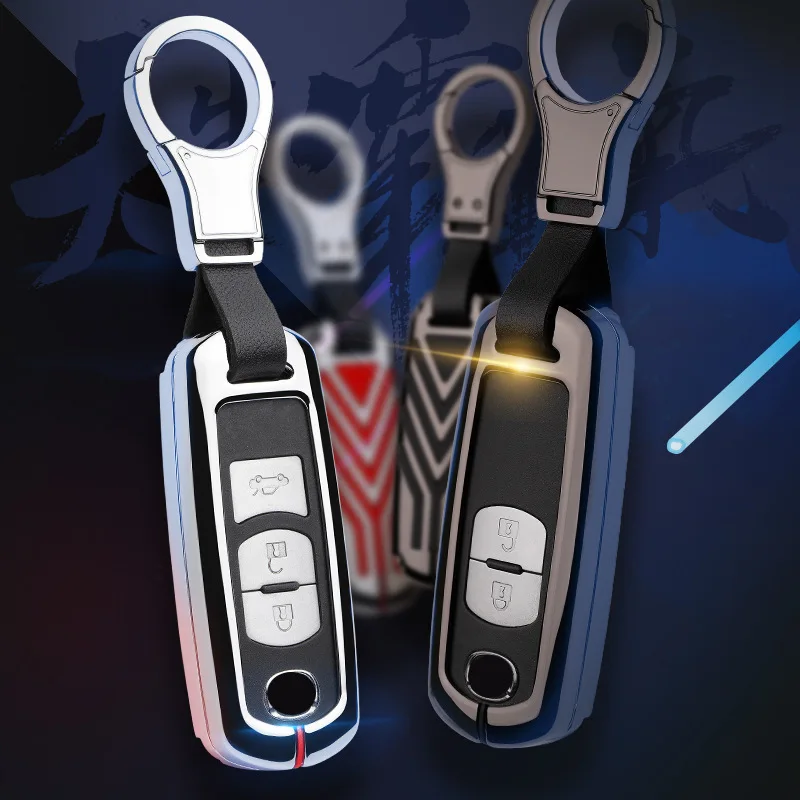 

Car Key Case for Mazda 3 6 Keychain Key Ring Chain Holder Cover for Mazda BL BM GJ Atenza Axela CX-5 CX5 KE KF CX3 CX7 CX9 MX5