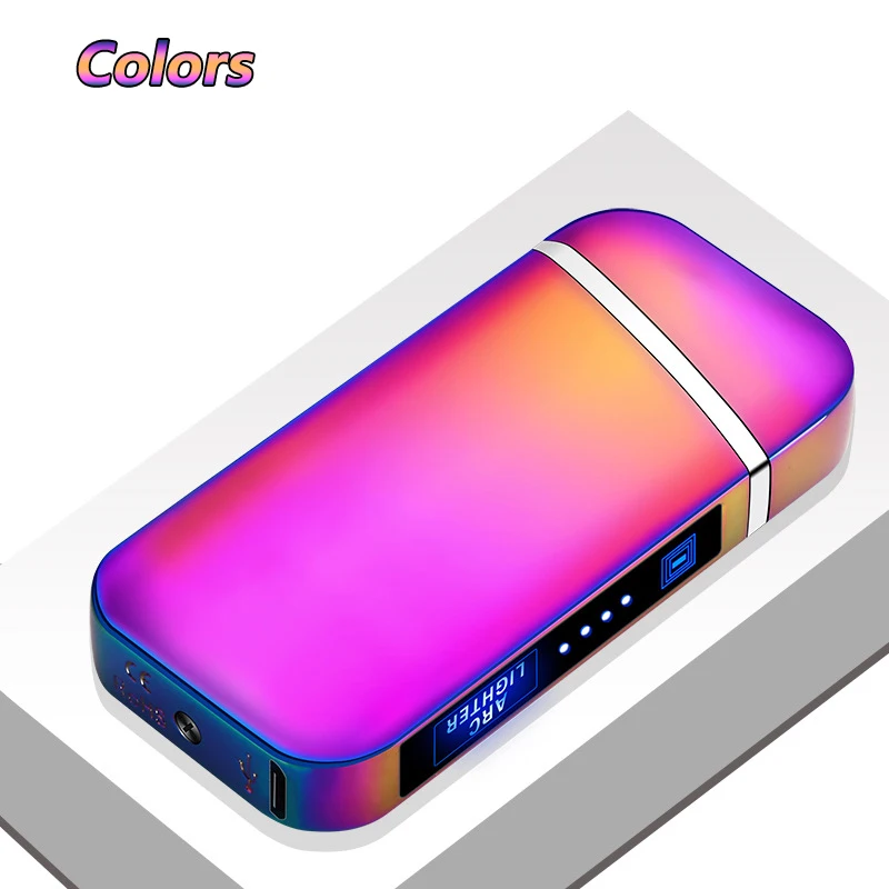 Зарядка через USB импульса Зажигалка двойной дуги сигары плазмы светодиодный