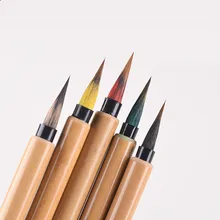 5 шт., китайская кисть для каллиграфии, Caligrafia, шерстяные и фиолетовые кисти для волос кролика, обычная кисть для письма с крючками
