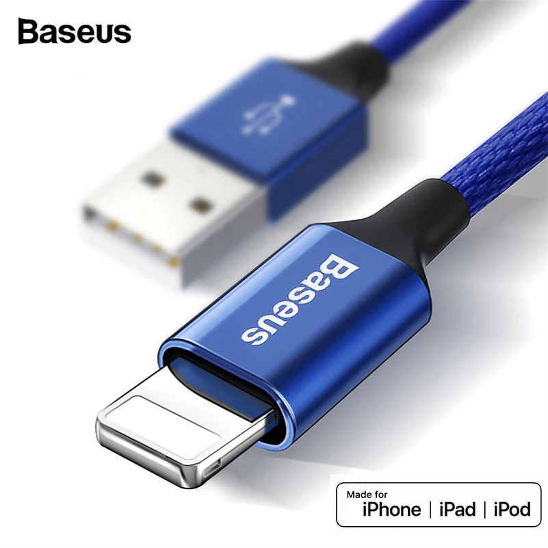 Короткий usb-кабель Baseus lightning 0,5 м 1 м 2 м 3 м 5 м кабель зарядного устройства для iPhone xs max xr 8 7 6s plus 5 11 ipad pro