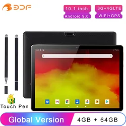 Tablette Pc Android 10.1 de 9.0 pouces, avec Octa Core, 4 go de RAM, 64 go de ROM, double carte SIM, appels téléphoniques, GPS, WiFi, 3G, nouveauté 