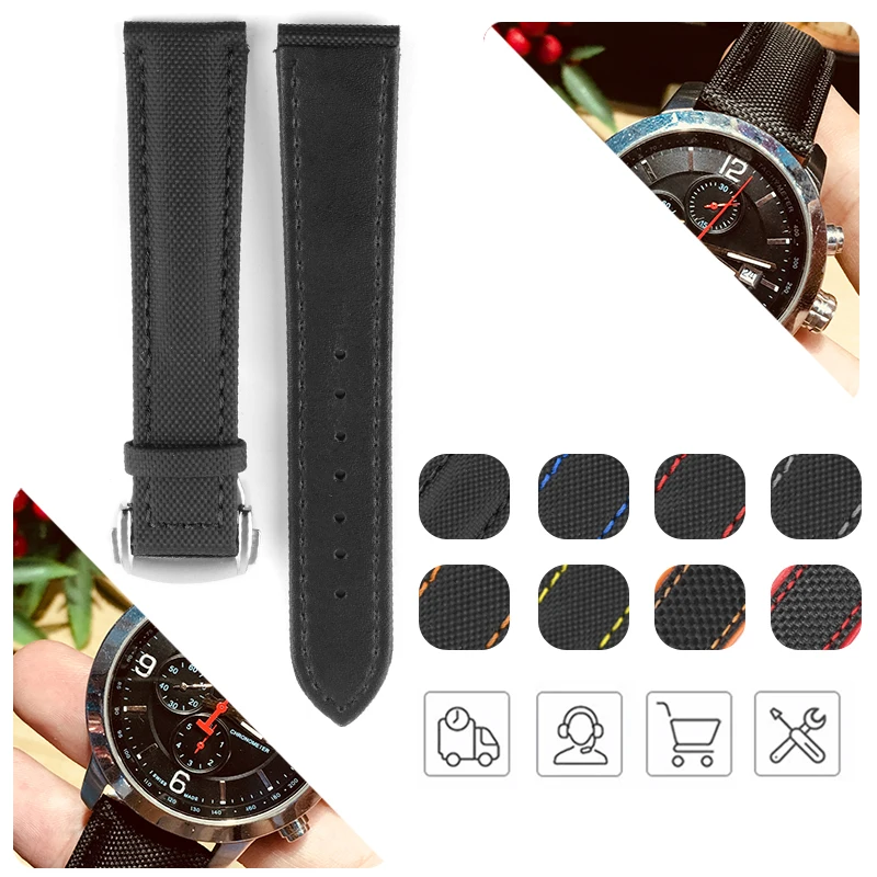 

19mm 20mm 21mm 22mm Man Watch Band Bracelet for Tudor Bay Omega Seamaster Speed Planet Ocean 600 Strap Canvas Nylon Watchbands