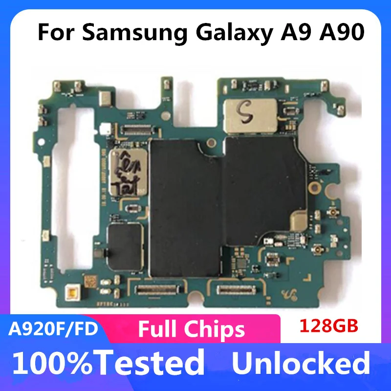 Материнская плата A920F/A920FD 128 ГБ для Samsung Galaxy A9 A90 1 SIM / 2 SIM-карты с полными чипами