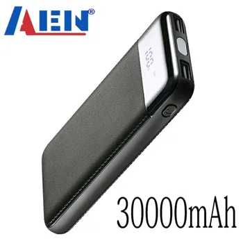 

30000mah Power Bank External Battery PoverBank 2 USB LCD Powerbank Portable Mobile phone Charger for Xiaomi MI iphone XS Max 7 8