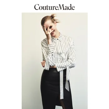 

Vero Moda Couturemade Women's Letter Print Lapel Strap Shirt | 319205501