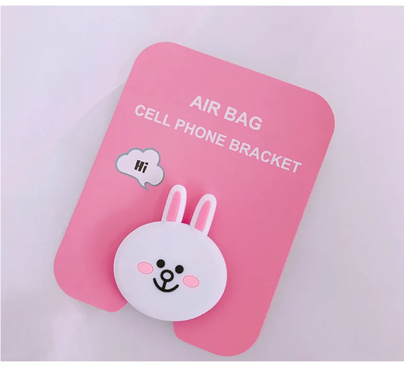 Универсальная подставка для мобильного телефона, автомобильный держатель с гибким креплением для iphone 6, 7, 8, xs, xiaomi, мультяшный hello kitty, Doraemon - Цвет: Kani rabbit