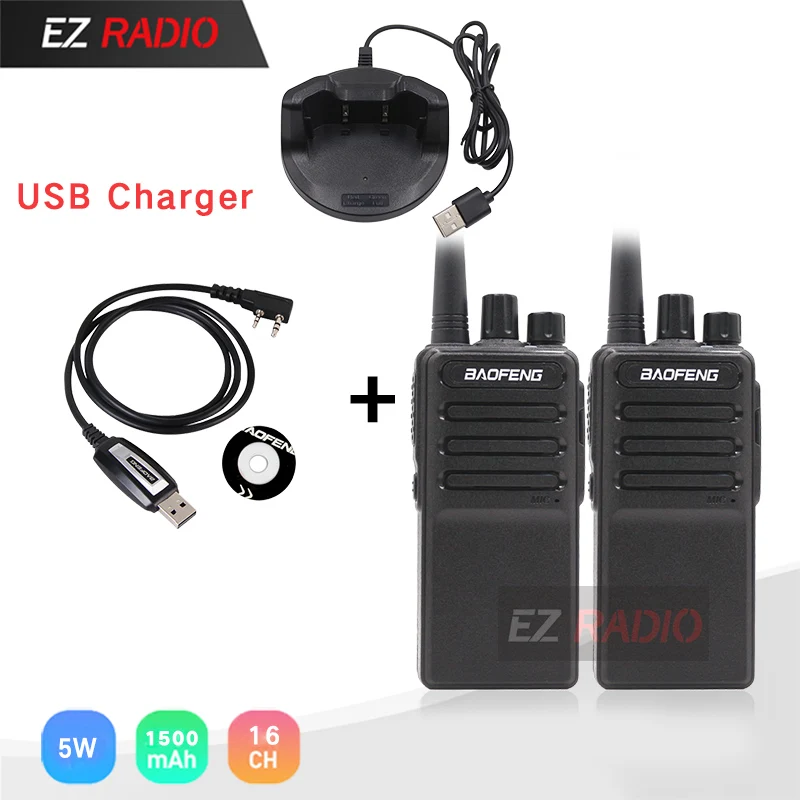 Хит Baofeng BF-V9 Baofeng C2 радио USB быстрое зарядное устройство портативная рация 5 Вт 1500 мАч UHF 400-470 МГц двухстороннее радио BF-888 CB радио - Цвет: 2 USB Charger-Cable