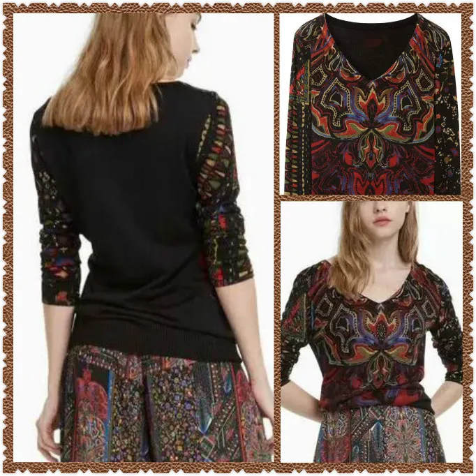 1 Испанский град женские Мульти-цвет и стиль свитер XS-XXL - Цвет: 1