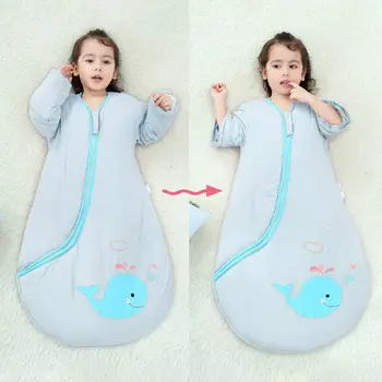 

Newwborn Warm Sleeping Bag Baby Detachable Sleeve Wrap Pajamas Winter Sleepsacks