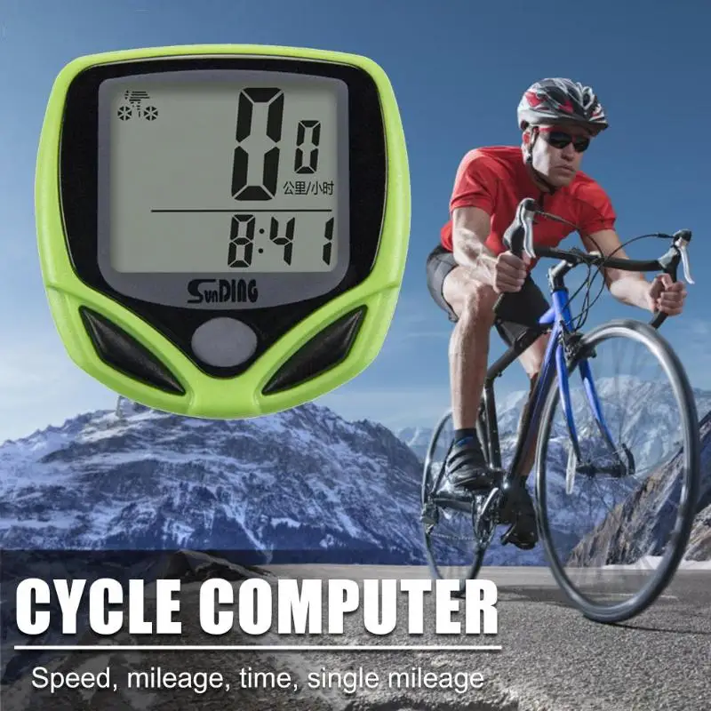 SunDing многофункциональные водонепроницаемые датчики одометр MTB велосипед спортивный код Настольный велосипедный компьютер ЖК-дисплей цифровой спидометр