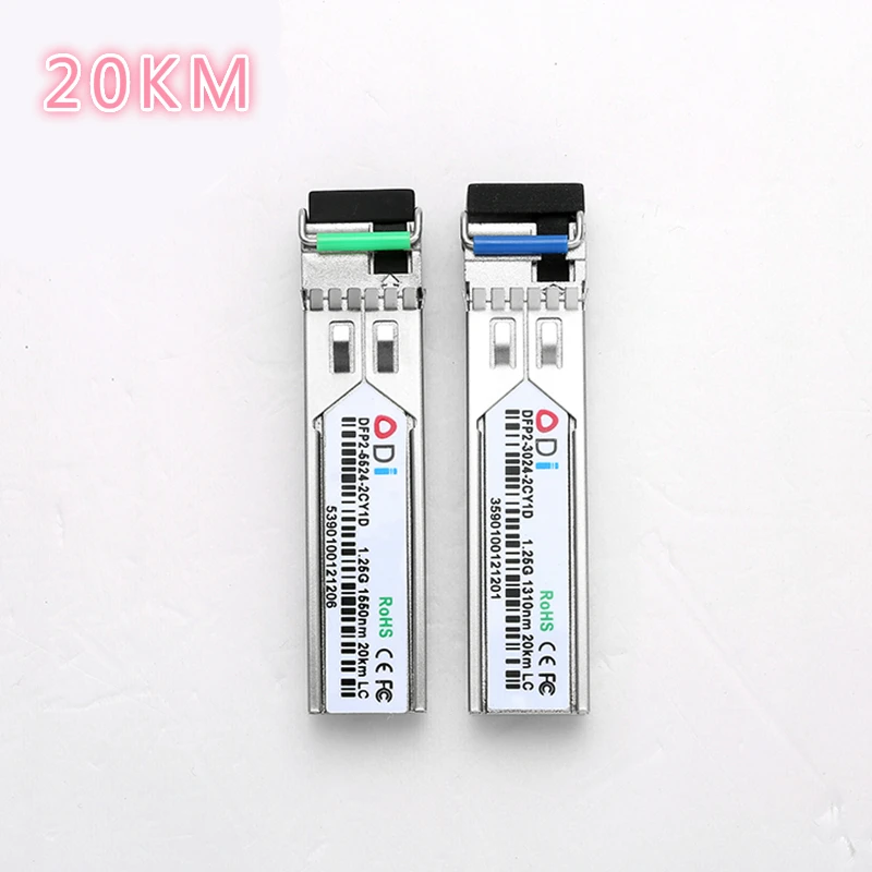 LC SFP волоконно-оптический модуль 1,25G LC 10/20/60/80/100 км 1310/1490/1550nm одиночный волоконный SFP оптический модульный приемопередатчик для ONU OLT