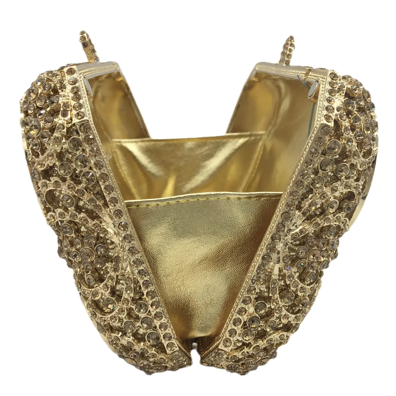 Boutique De FGG "Acht Rundschreiben" Frauen Gold Abend Taschen und Kupplungen Hochzeit Party Cocktail Kristall Kupplung Handtaschen und geldbörsen – Detail 5