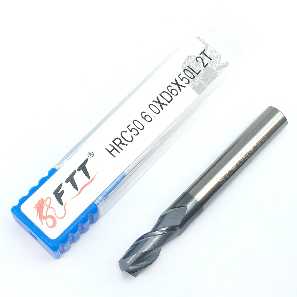 

Endmills 1PCS HRC50 6.0XD6X50L 2Flute Milling Tools Alloy Carbide Tungsten Steel Milling Cutter End Mill Solid Carbide Endmill