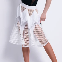 Сексуальная юбка для латинских танцев, Женская юбка с бахромой, ча-Танго, сальса, Самба, Румба, тренировочная одежда для выступлений, наряд для бальных танцев DF1586