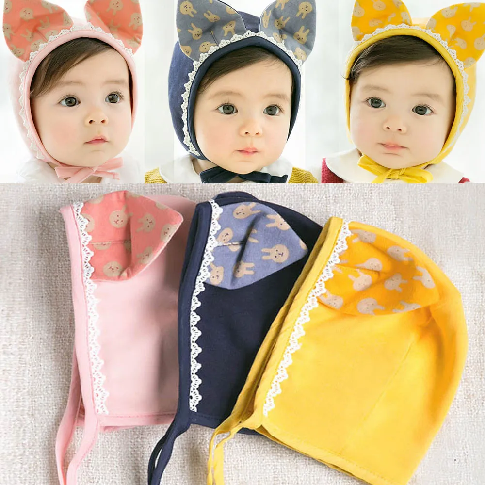 TELOTUNY baby yoda, детские шапки для новорожденных, костюм для детей от 6 месяцев до 12 месяцев, для новорожденных, с мультяшным принтом, с заячьими ушками, кружевные Шапки для малышей