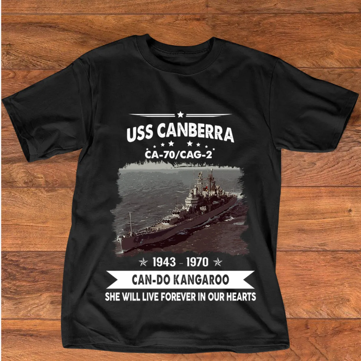 

Navy Veteran Proud -USS Canberra CA 70/CAG 2 Photo Design Printed T-Shirt. Summer Cotton Short Sleeve O-Neck Mens T Shirt S-3XL
