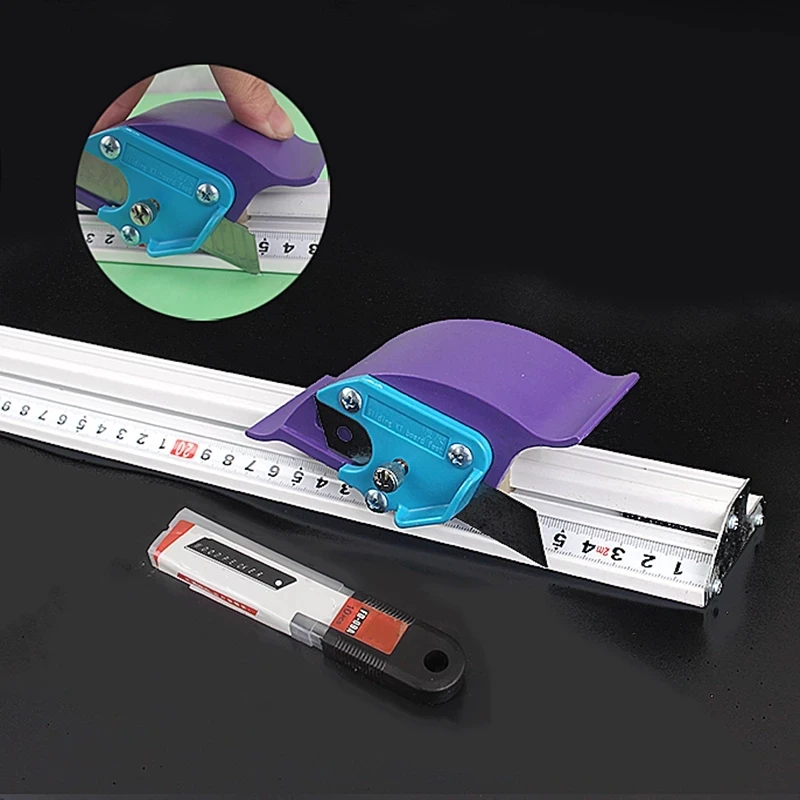 Aluminum Alloy For Kt Board Pvc Board Manual Cutting Ruler Art Advertising ruler Positioning Cutting Ruler Woodworking Tools