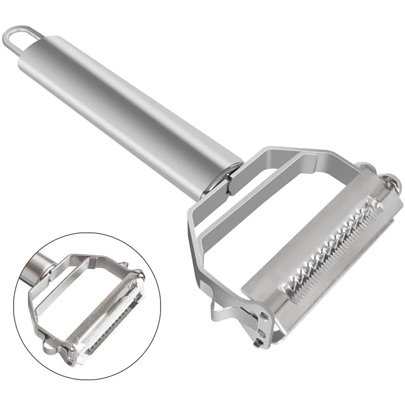2 In1 Нержавеющая сталь картофеля Терка жульен овощечистка Кухня аксессуары