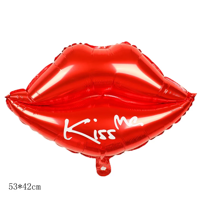 1pc 1 шт. Kiss me Свадьба Любовь майларовые фольгированные шары вечерние украшения для взрослых день матери девичник губы Воздушные шары игрушки - Цвет: 1pc