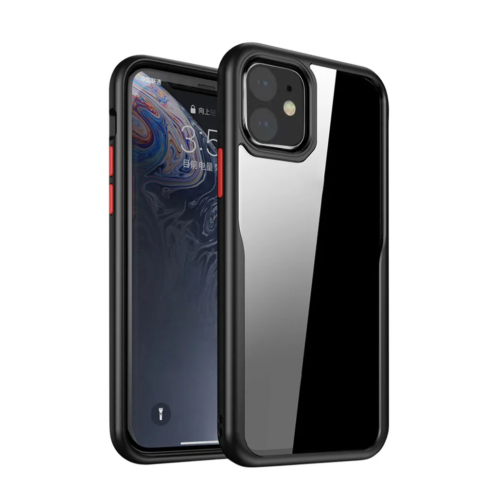 1 чехол из полиуретана для телефона, чехол для iPhone 11, 6,1 дюймов, амортизация, прозрачный защитный чехол из ТПУ, матовый, грязеотталкивающий чехол для iPhone 11