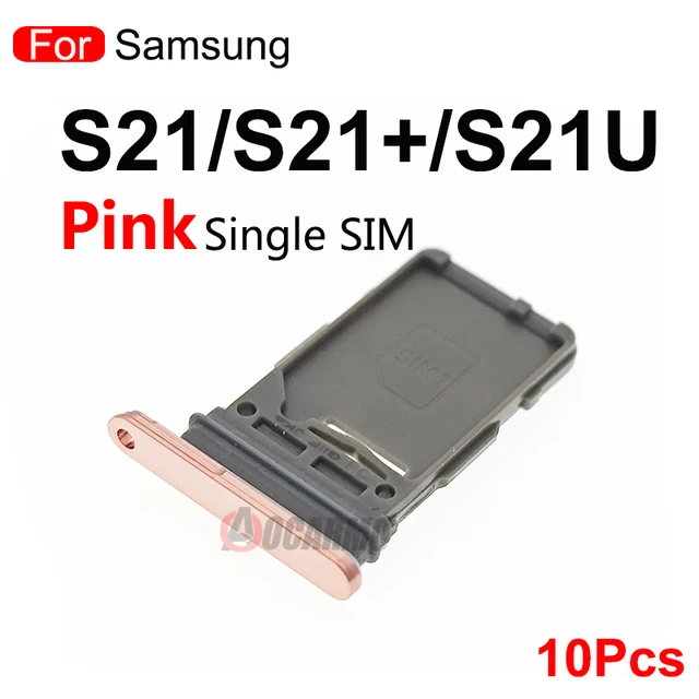 Bandeja SIM Dual para Samsung Galaxy S21 Ultra S21 Plus S21 + S21U, soporte  de ranura para tarjeta Sim, piezas de repuesto, 10 Uds. - AliExpress