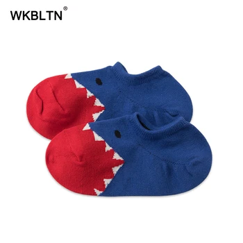 

Summer Invisible Socks Unisex Harujuku Street Funny Socks Couples Cartoon Shark Women Cotton Sock Slippers