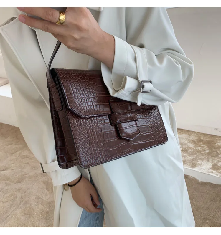 Bolsa Mujer, сумки для женщин, роскошные сумки, женские сумки, дизайнерские, крокодиловый узор, кожа, сумка через плечо, сумка-мессенджер