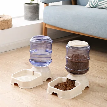 

Pet Plastic Pet Bowl mao gou wan Automatic Feeding Water Feeder Water Dispensers