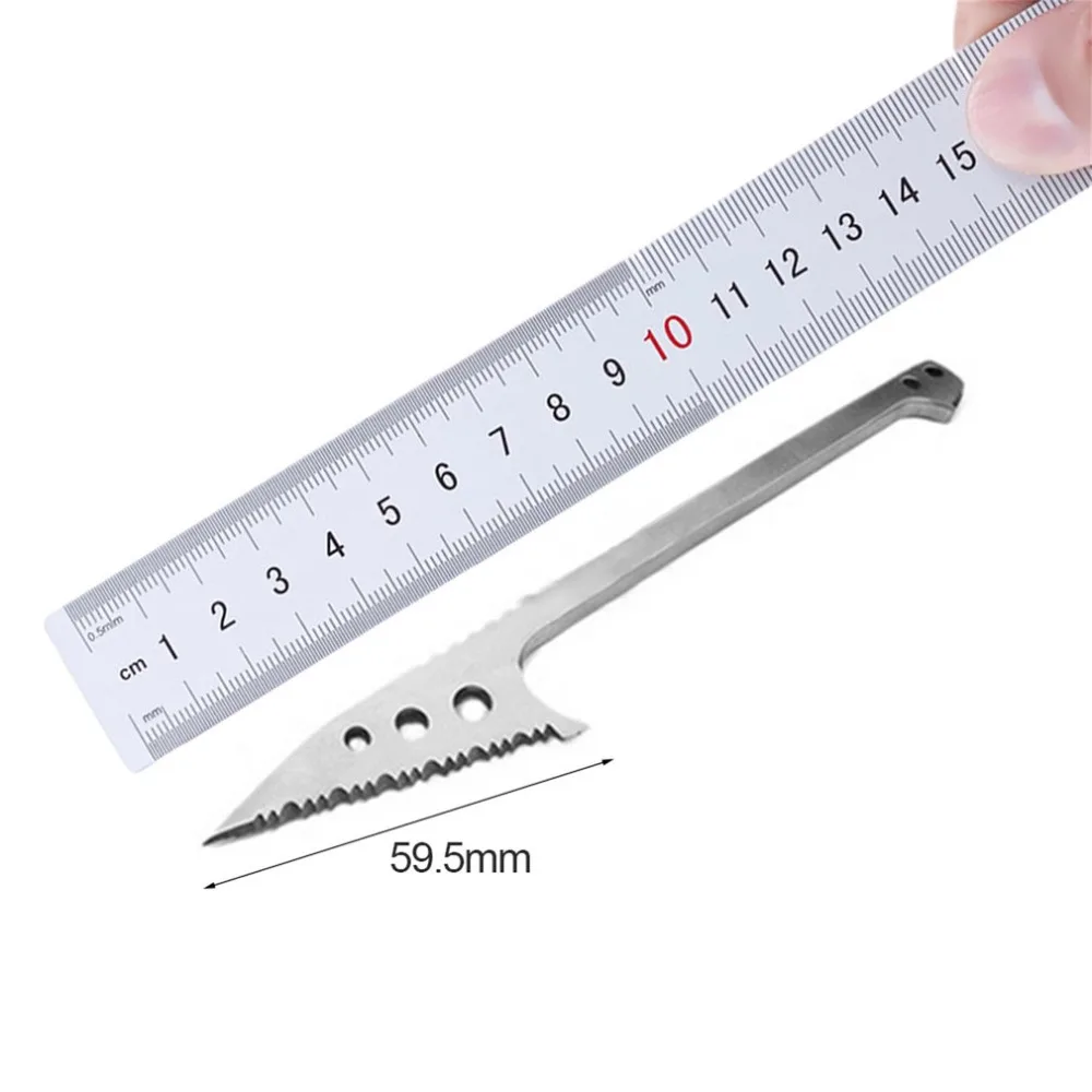 

Outdoor Stainless Steel Fishing Harpoon Fish Scale Blade Knife with Sheath Outdoor Hiking Camping Survival Tool drop shipping