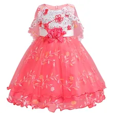 Детские праздничные Платья с цветочным узором для девочек на День рождения; вечерние платья для маленьких девочек; платье принцессы без рукавов с жемчужными лепестками на свадьбу