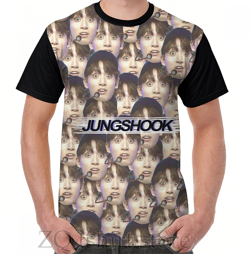 JUNGSHOOK - Jungkook голубая Дизайнерская футболка с графическим рисунком мужские топы