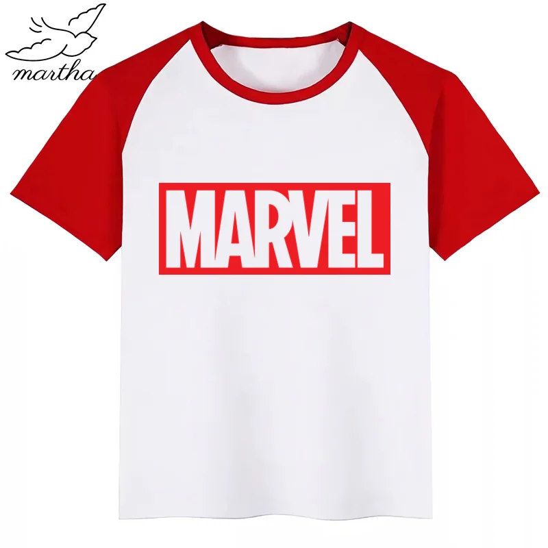 Red A Venom Marvel/Новое поступление, футболка для девочек Футболка с забавным принтом Одежда для девочек-подростков белые футболки с круглым вырезом и короткими рукавами для мальчиков - Цвет: Red A