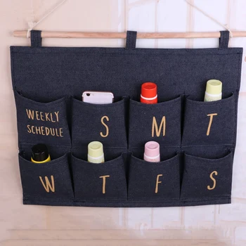 

Creative Week Eight Cotton Fabric Storage Bag Door Hanging Bag Bathroom Wardrobe Bag Storage Hanging Bag