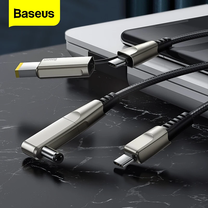 Кабель Baseus 100 Вт с портом Type C на USB кабель постоянного тока для быстрой зарядки